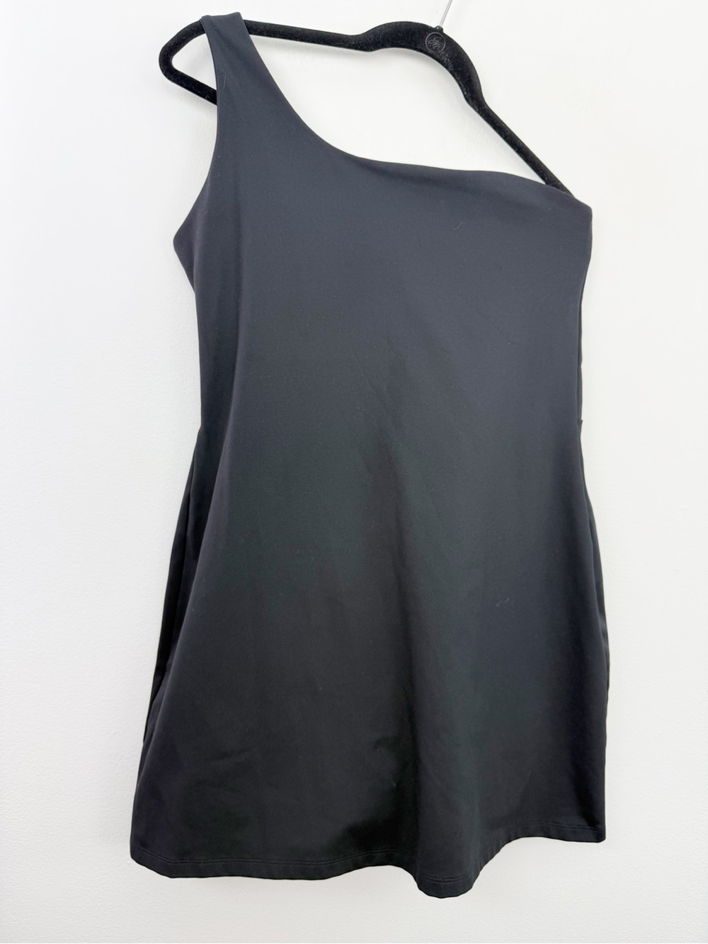 Girlfriend Collective Black One Shoulder Bianca Dress Size XL - Picture 2 of 5